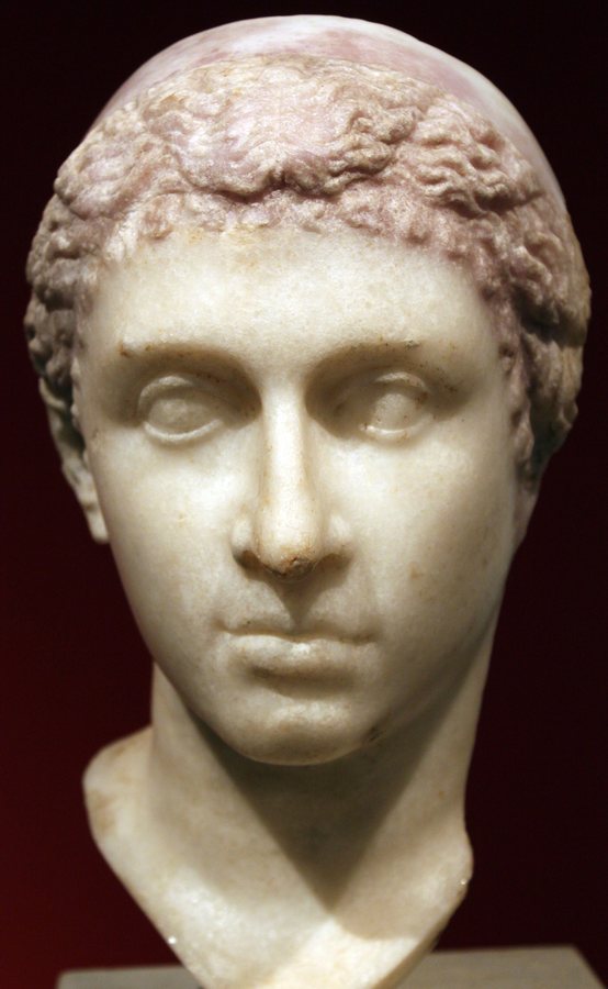 Portrait head of Cleopatra VII (the 'Berlin Cleopatra'), front — original