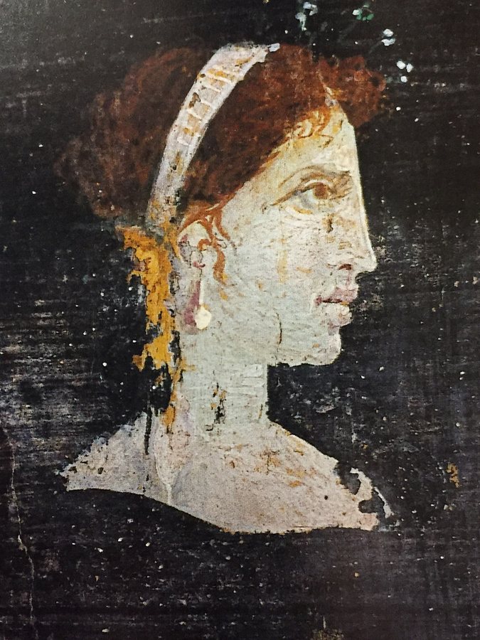 Posthumous painted portrait of Cleopatra VII, Herculaneum — original