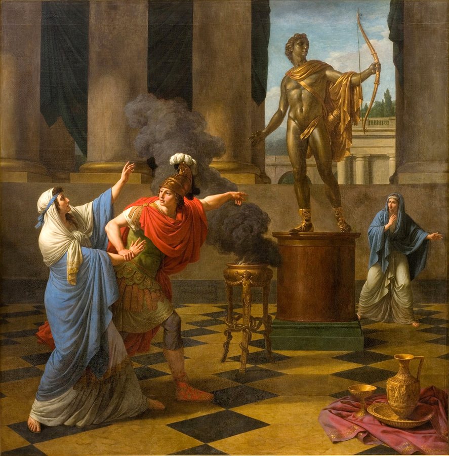Louis Jean François Lagrenée — Alexander Consulting the Oracle of Apollo — original