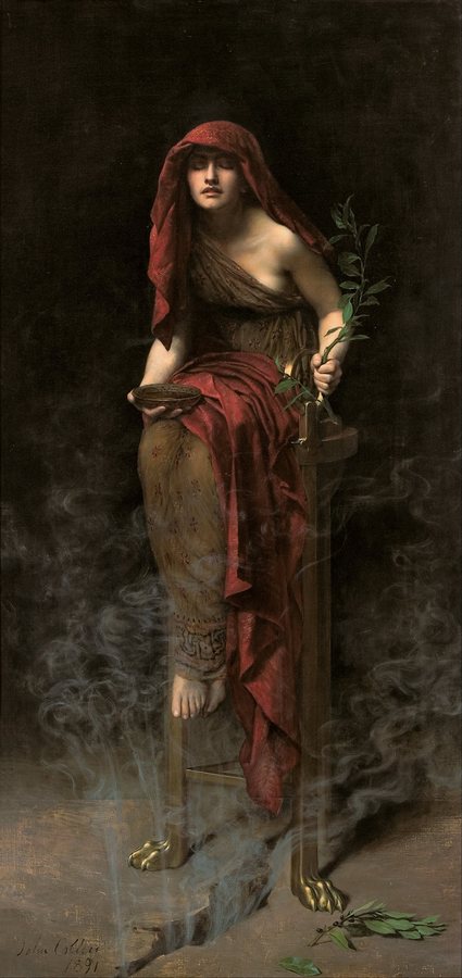 John Collier — Priestess of Delphi (1891) — original