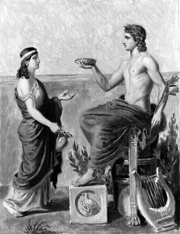 Constantin Hansen — Apollo and Pythia (SMK KMS3894) — original