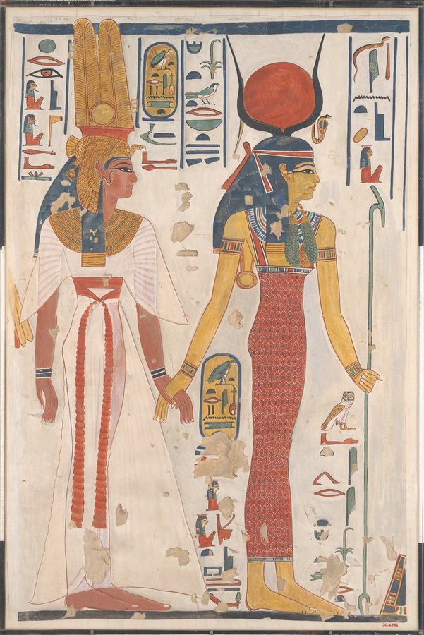 Queen Nefertari led by Isis — original