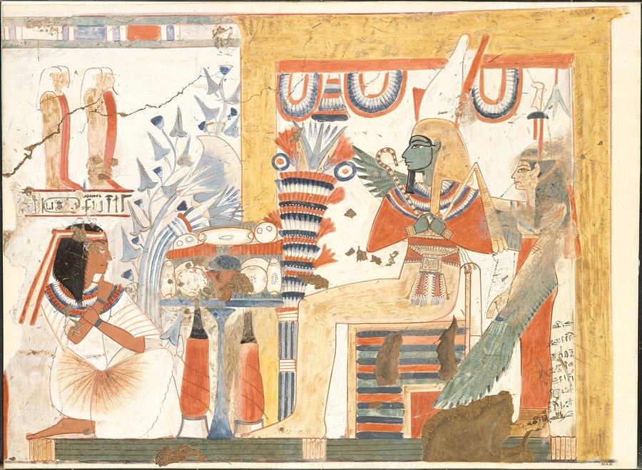 Userhat kneels before Osiris and the Goddess of the West — original