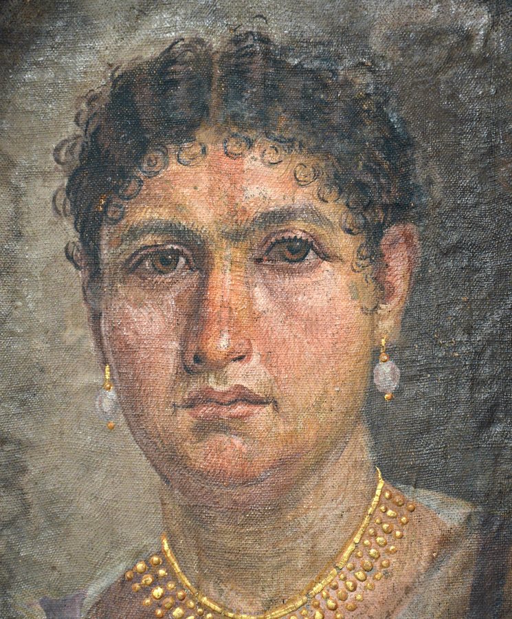 Mummy portrait of Lady Aline, Hawara — original