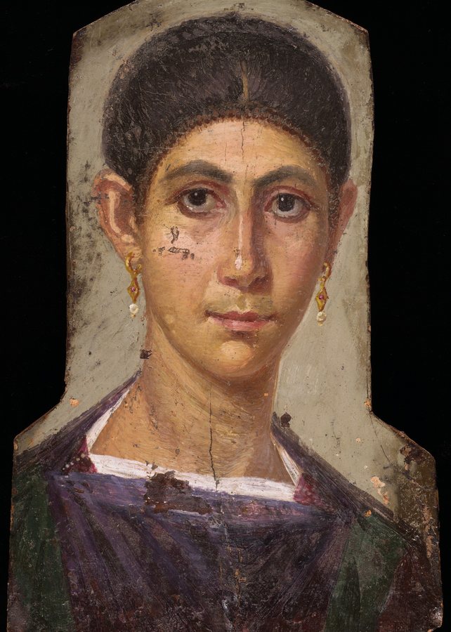 Mummy Portrait of a Woman with Earrings — original