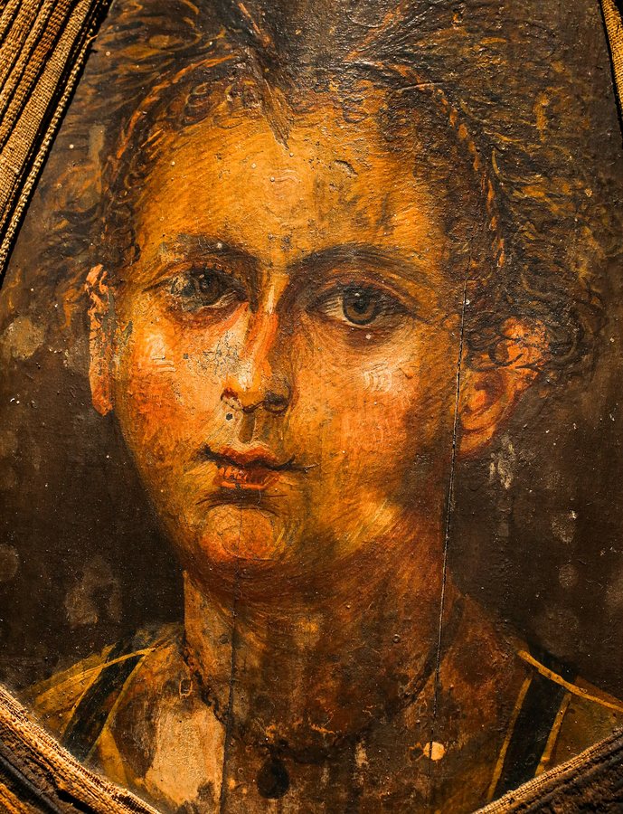 Mummy portrait of a girl, Hawara, München SMÄK 1307 — original