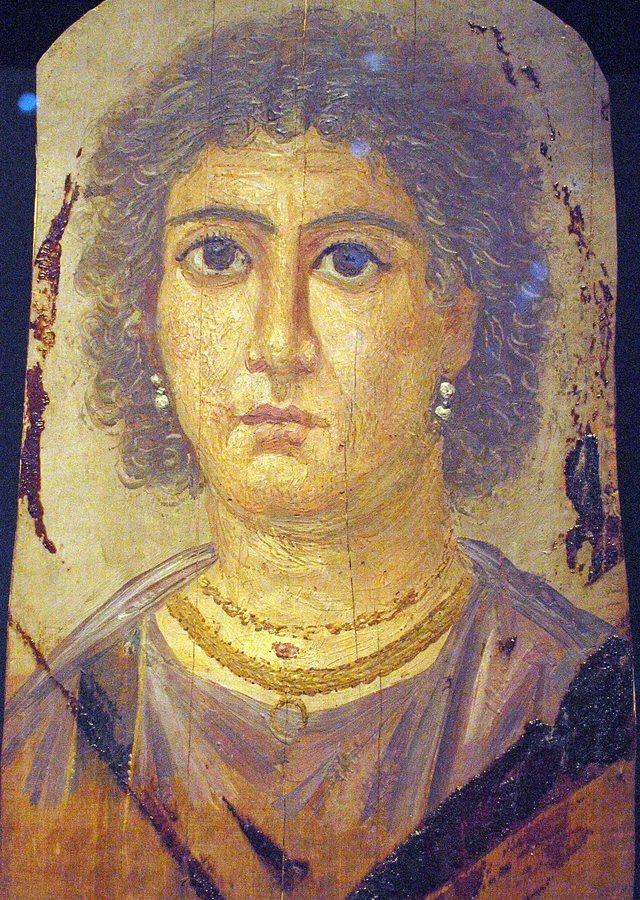 Mummy portrait of a mature woman, München ÄS 1 — original