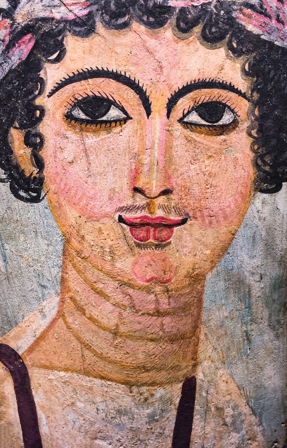Mummy portrait of a young man, er-Rubayat, KHM AS X 432 — original