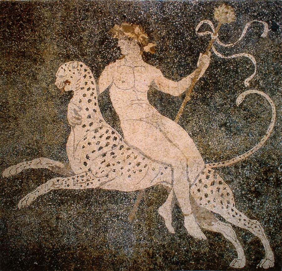 Dionysos riding a leopard — original