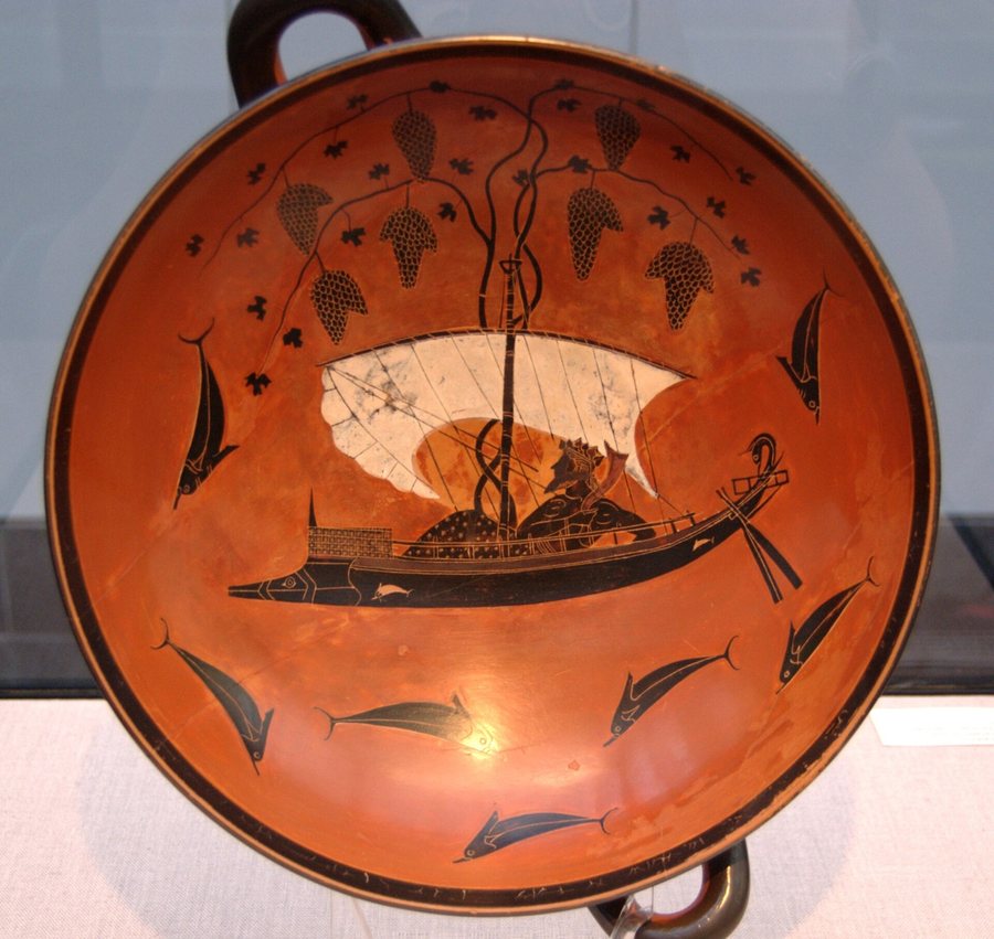 Dionysos sailing on the wine-dark sea — original