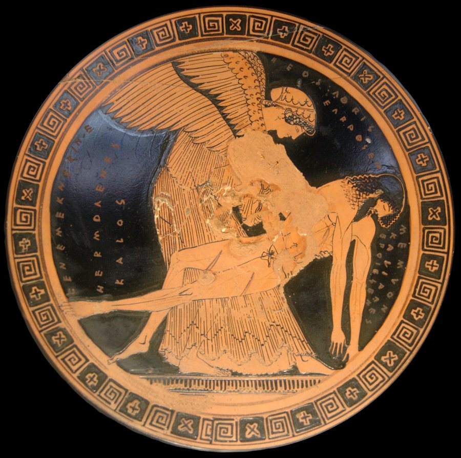Eos lifts the body of her son Memnon — original