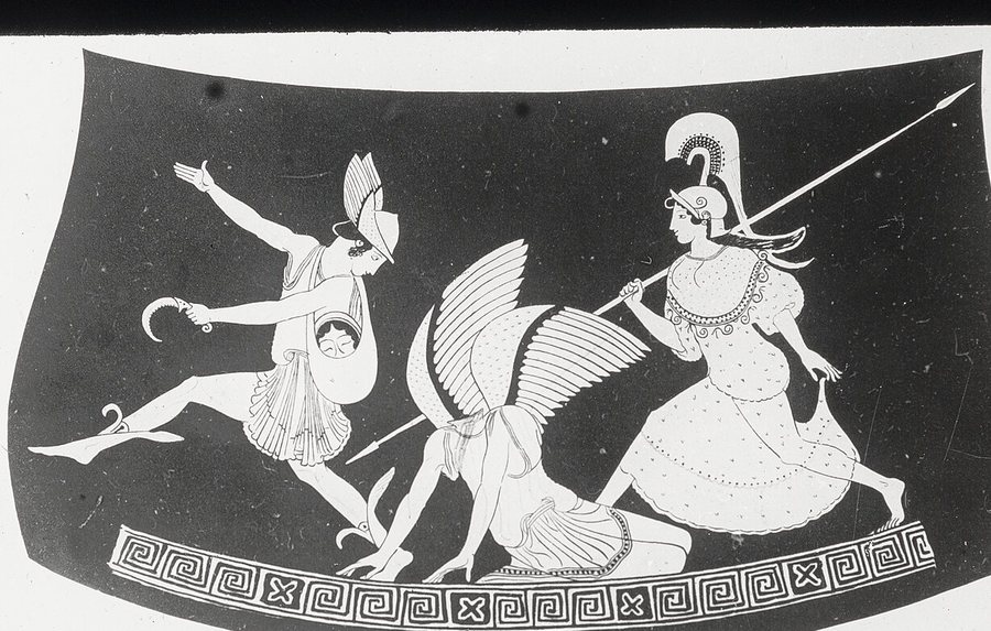 Perseus flees after beheading Medusa — original