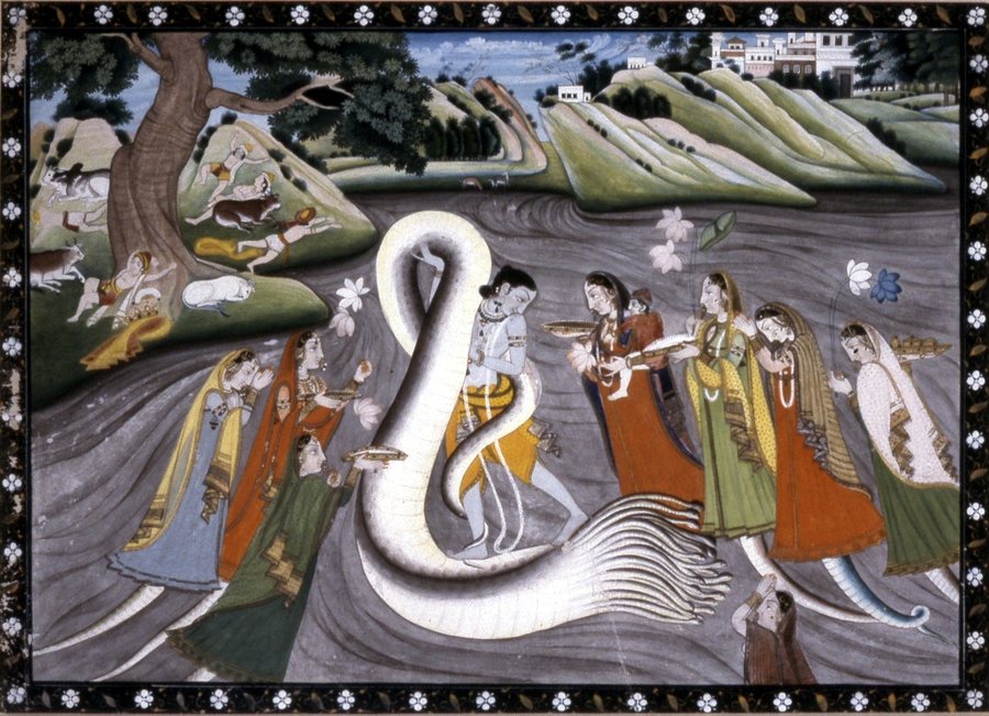 Krishna subdues the serpent Kaliya — original