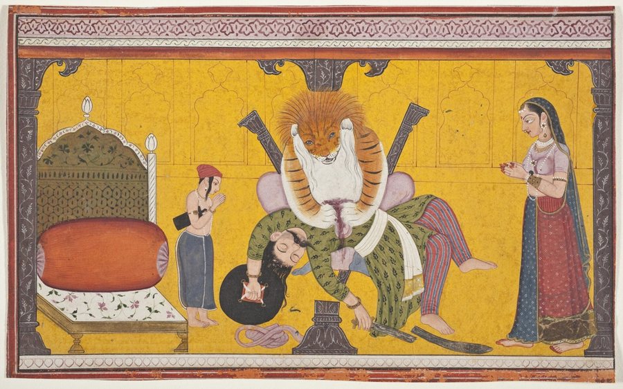 Narasimha destroys Hiranyakashipu — original