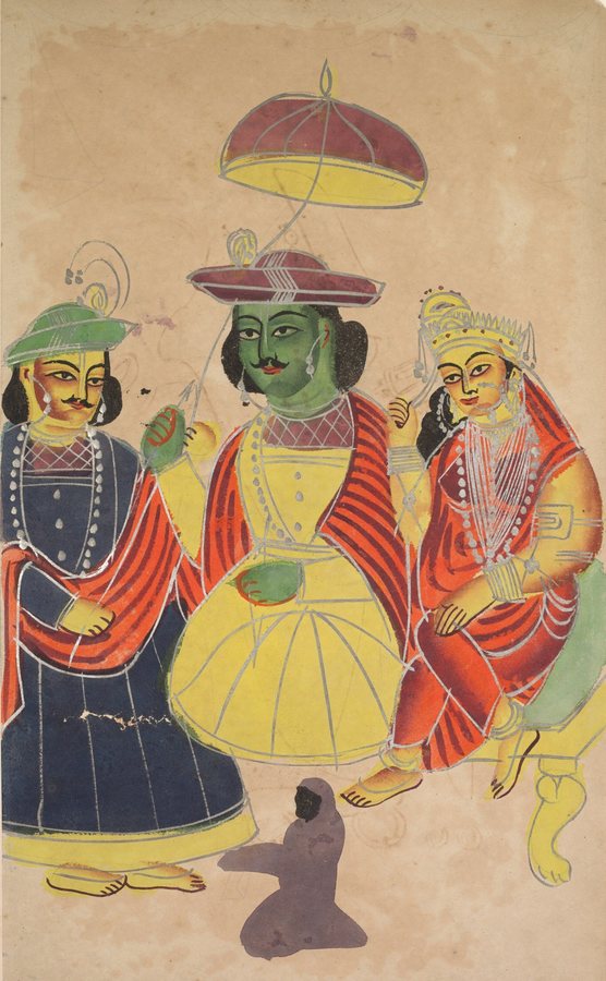 Rama and Sita enthroned, with Lakshmana and Hanuman — original