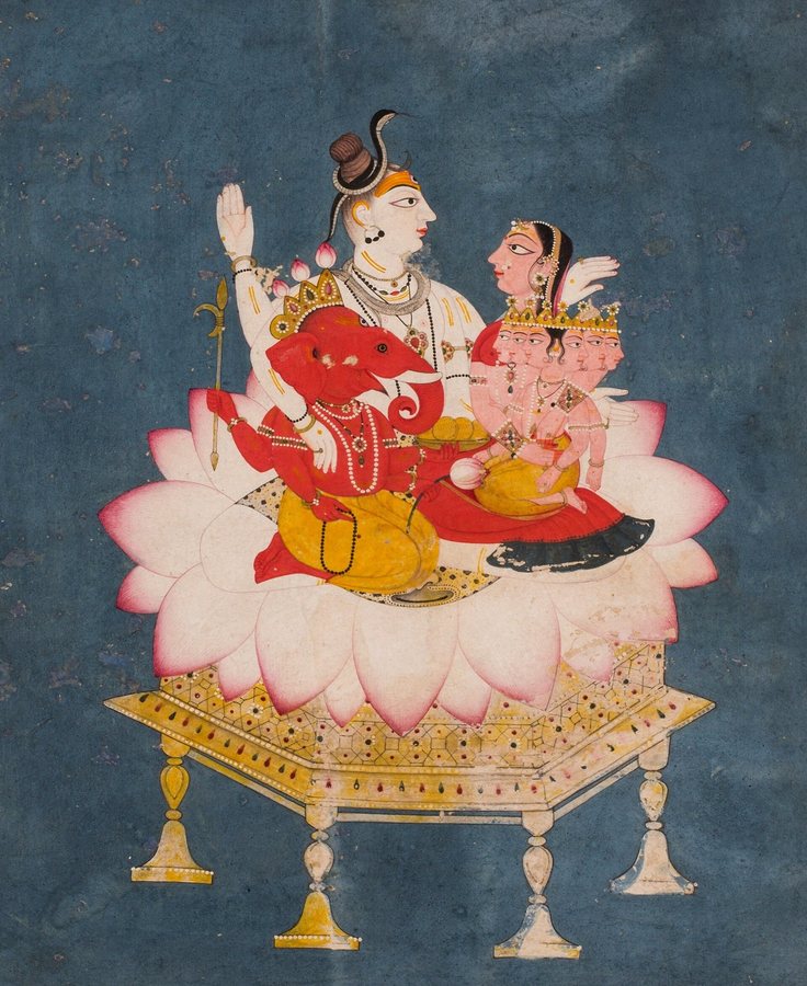 Shiva and Parvati with Ganesha and Karttikeya — original
