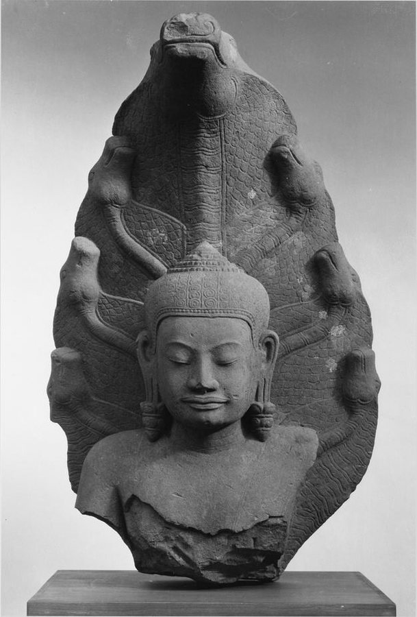 The Buddha sheltered by the seven-headed naga — original