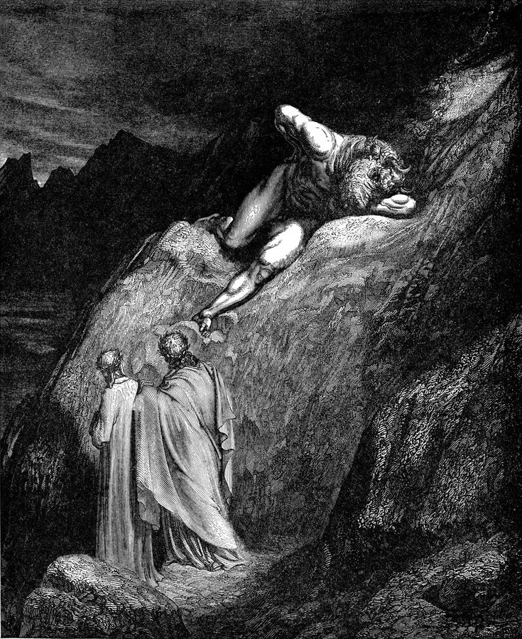 The Minotaur on the ruined slope — original