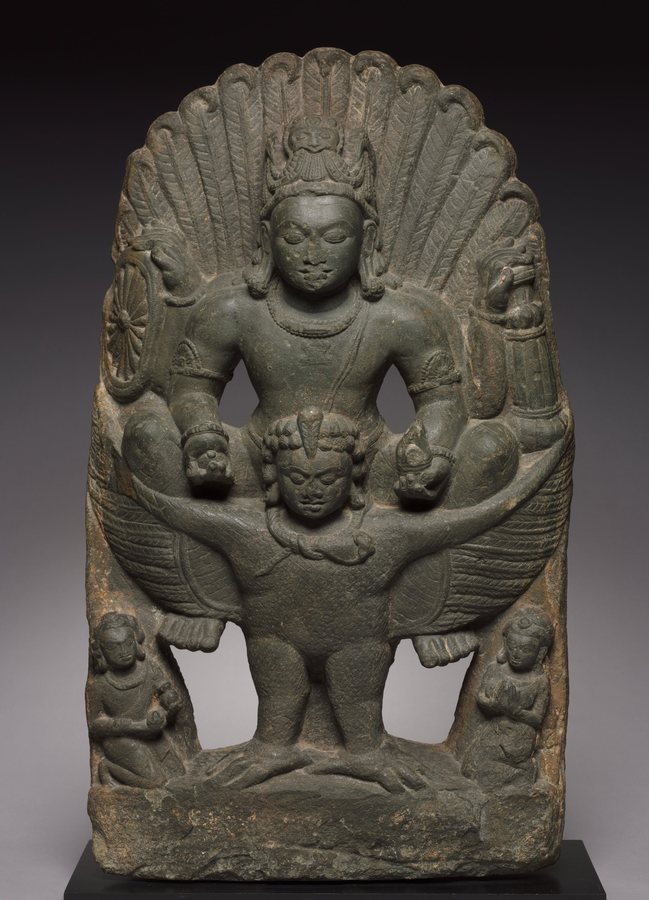 Vishnu riding on Garuda — original