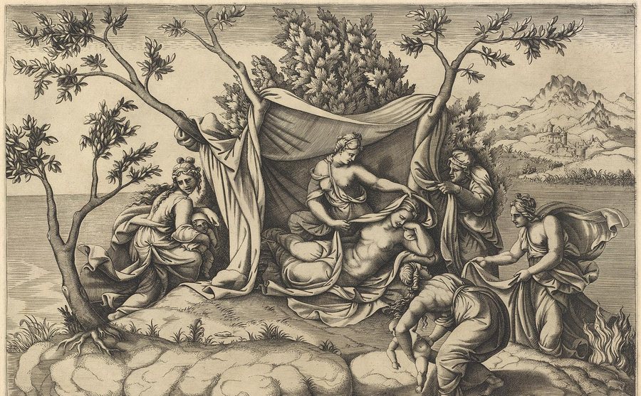 Latona Giving Birth to Apollo and Diana on the Island of Delos — original
