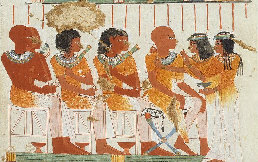 Male guests served at a banquet — original