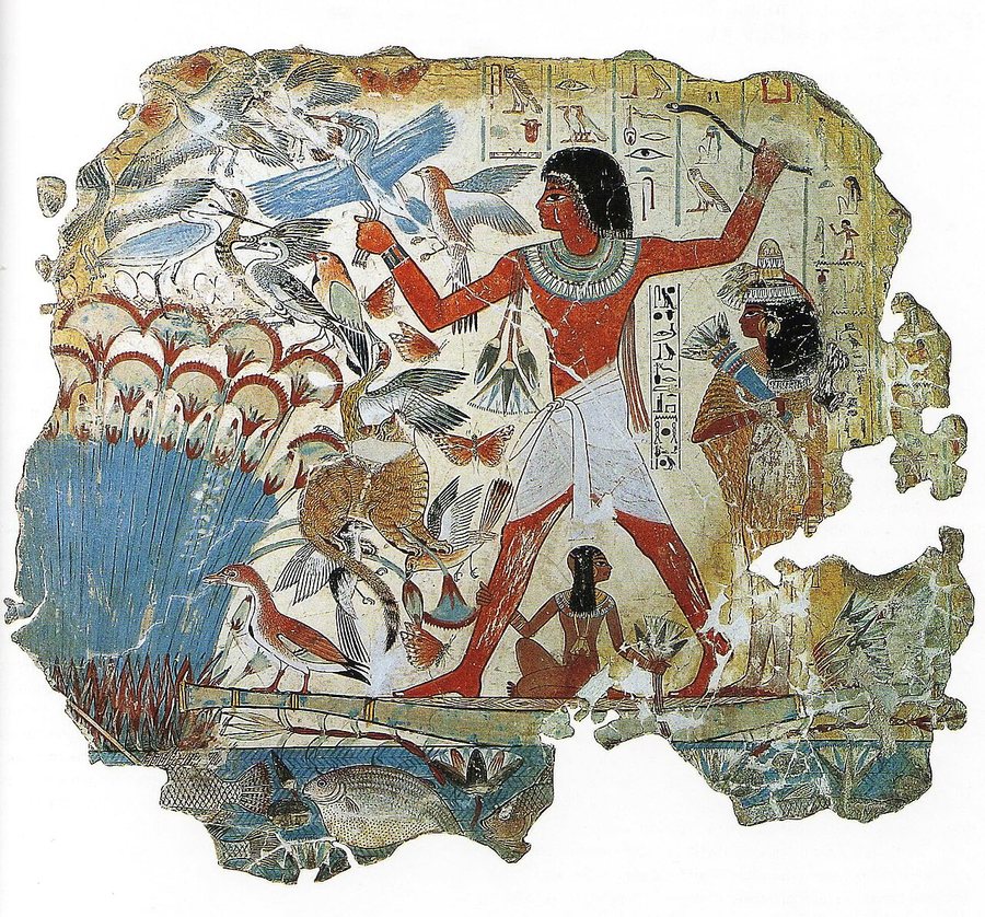 Nebamun fowling in the marshes — original