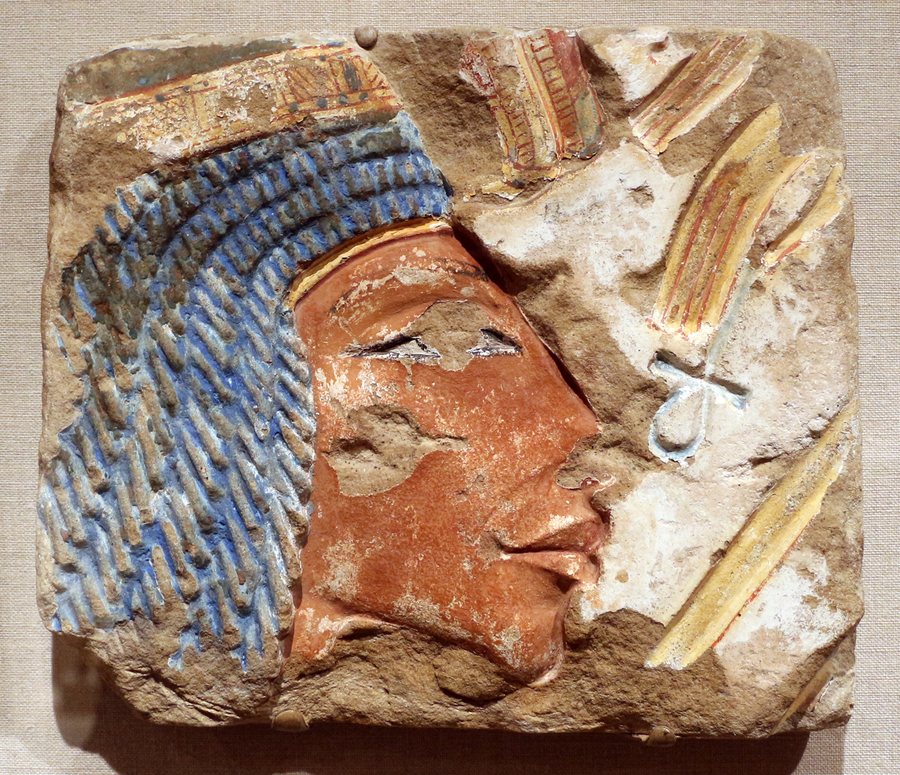 Portrait of Nefertiti, painted relief from Karnak — original