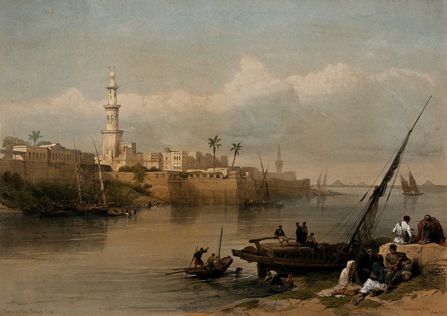 The ferry to Gîza across the Nile — original