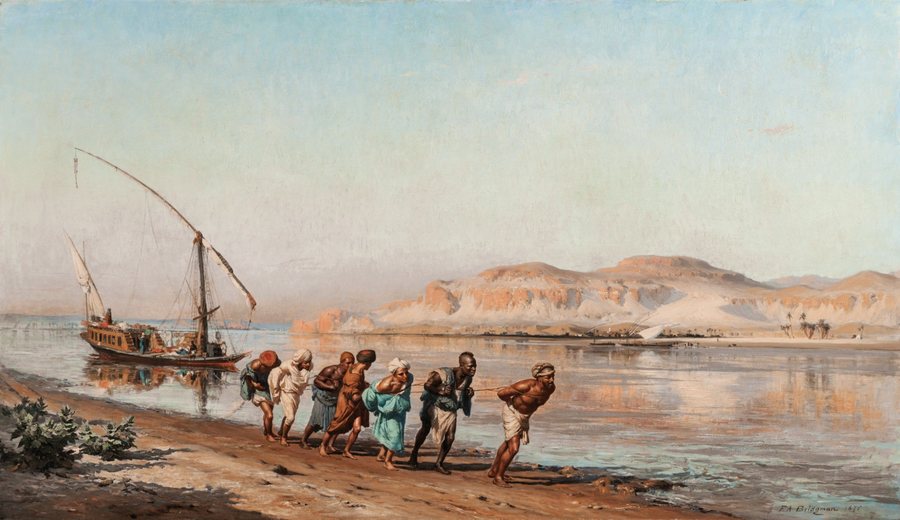 Towing on the Nile — original