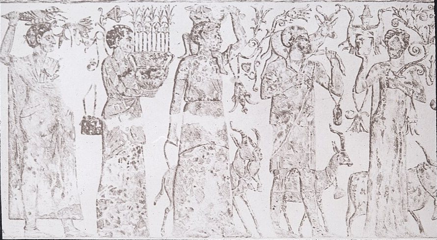 Offering bearers of Petosiris — original