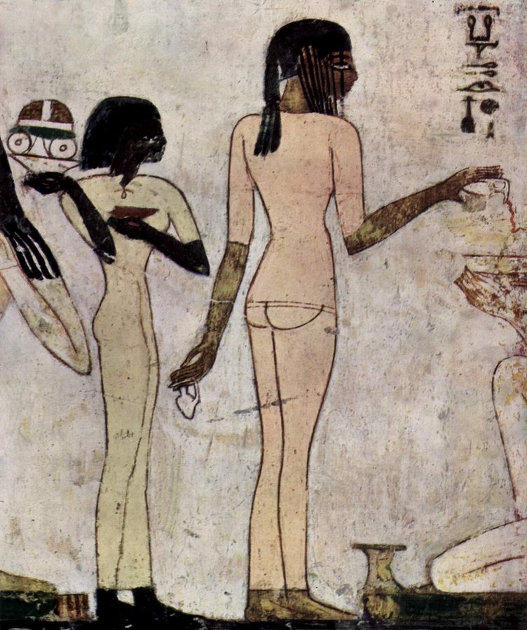 Servant girls at Rekhmire's banquet — original