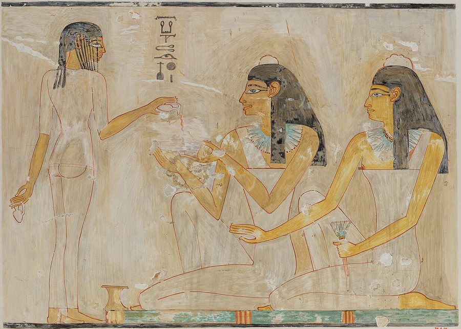 Women at a banquet (Rekhmire) — original