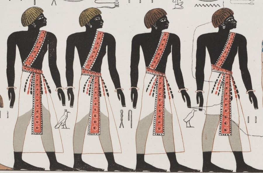 The peoples of the world in the tomb of Seti I (Book of Gates) — Nubians — original
