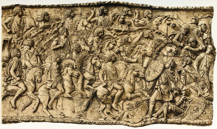 Moorish cavalry of Lusius Quietus, Trajan's Column (1902 plate) — original