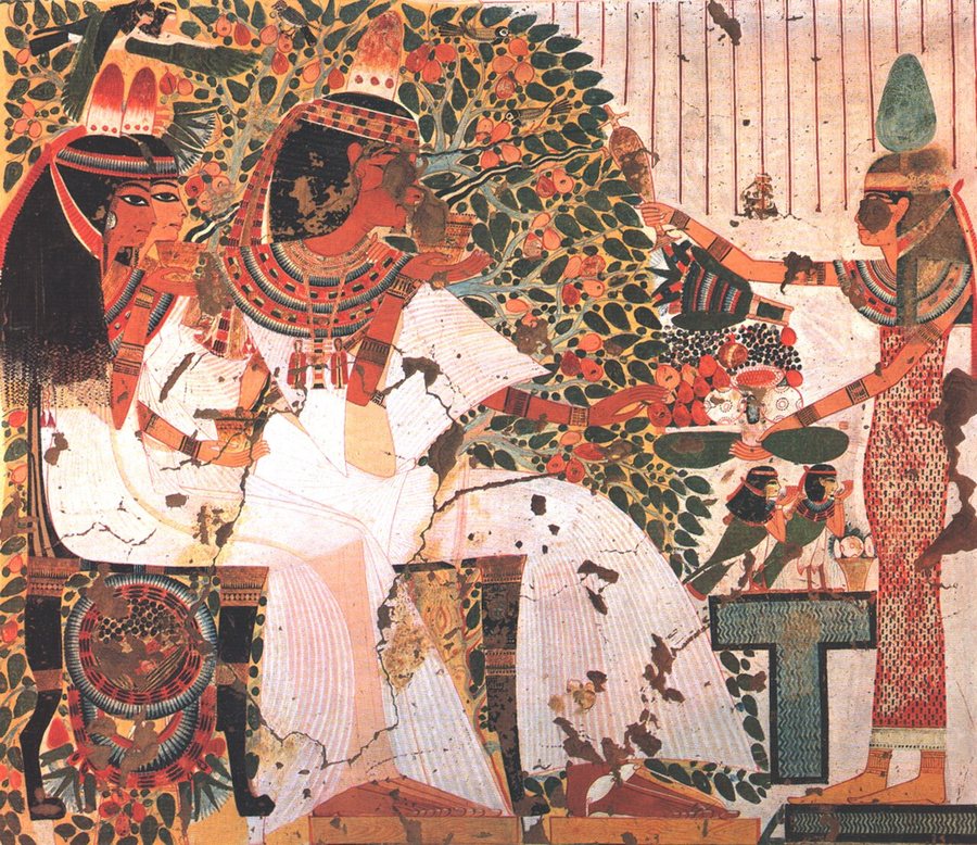 Userhat and wife receive offerings — original