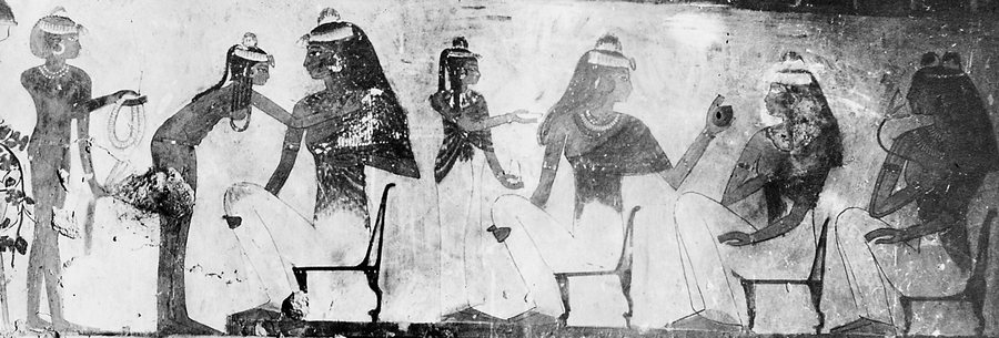 Maids attending women guests — original
